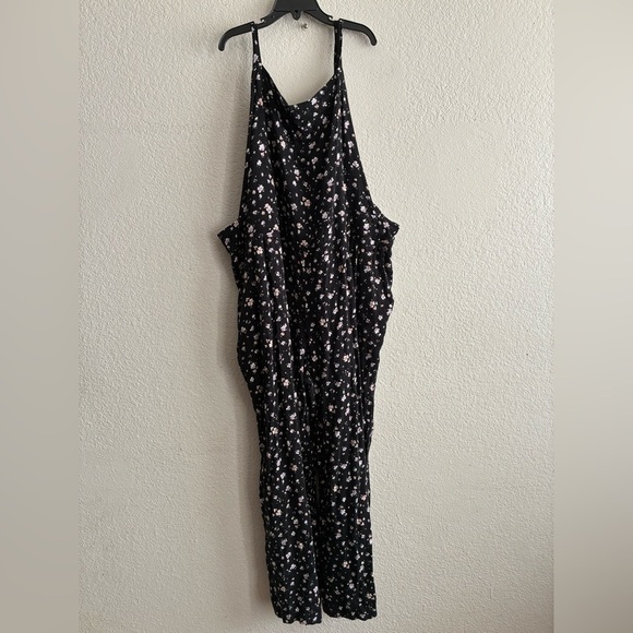 Torrid Black Floral Print Soft Jumpsuit 2S - Picture 4 of 15